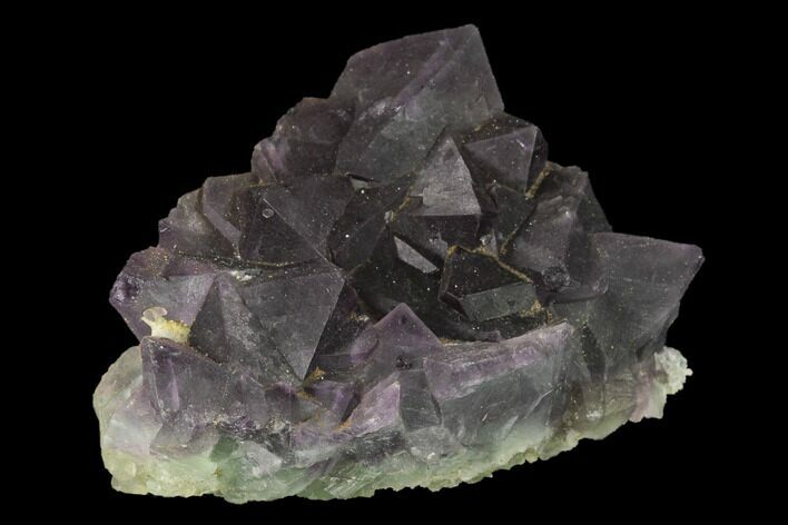 Purple-Green Octahedral Fluorite Crystal Cluster - Fluorescent! #142371